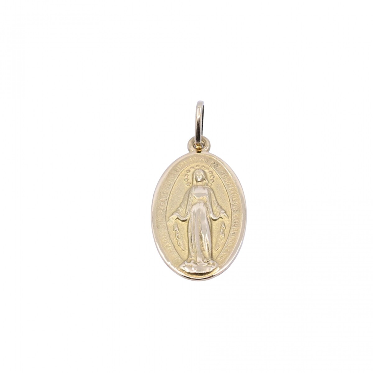 Medalla oro 18k virgen milagrosa 2,4 cm x 1,5 cm. 