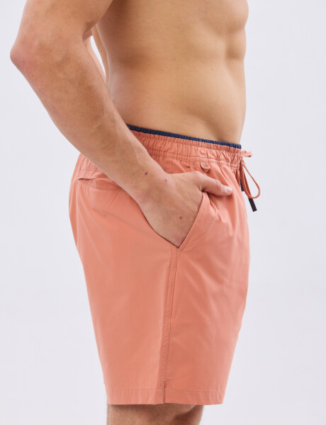 SHORT DE BAÑO FLEX LISO Coral