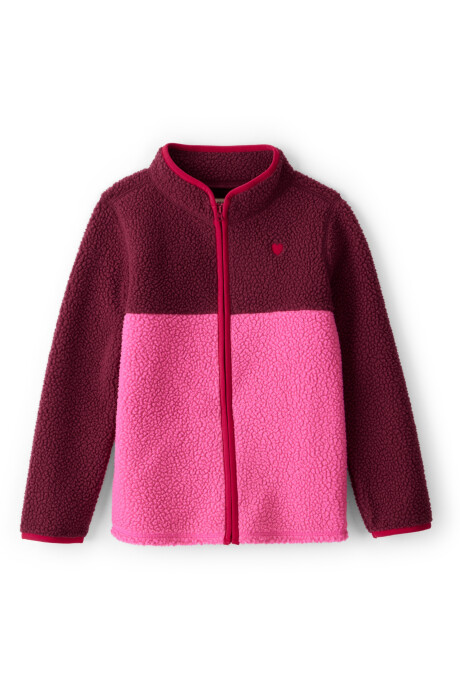 Campera de polar, diseño colorblock Sin color