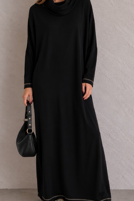 outlet Vestido lanilla negro