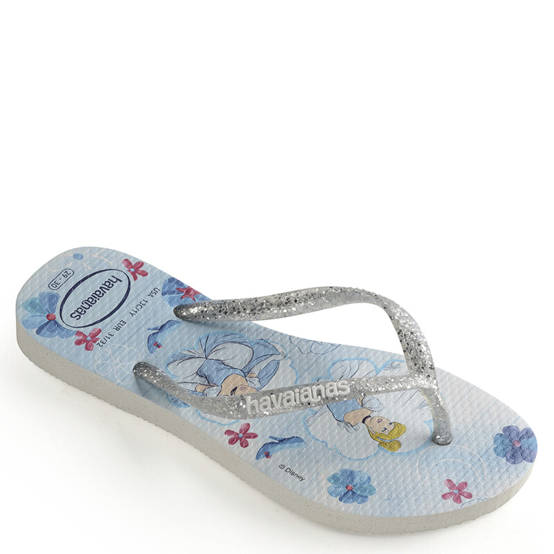 Sandalias Infantiles Havaianas Kids Slim Princes Blanco