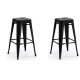 Taburete Tolix Pack 2 unidades Vintage Colores Hogar Pub Negro