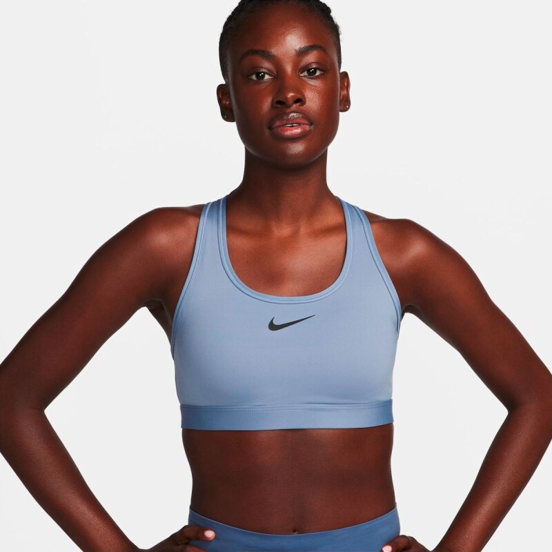 Top Nike Swoosh Med Support de Mujer Azul