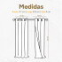 Cortina Blackout 100% Engomada Termica Set 2 Paños Tipo Lino Variante Color Gris Claro