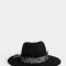 Sombreros Romántico Sombrero Con Trim - Negro
