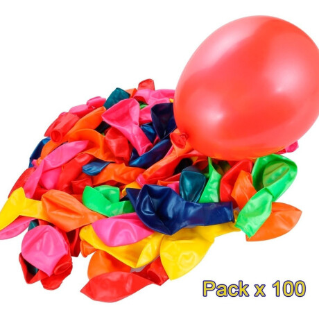 Pack 100 Globos 10 Pulgadas Varios Colores Pack 100 Globos 10 Pulgadas Varios Colores