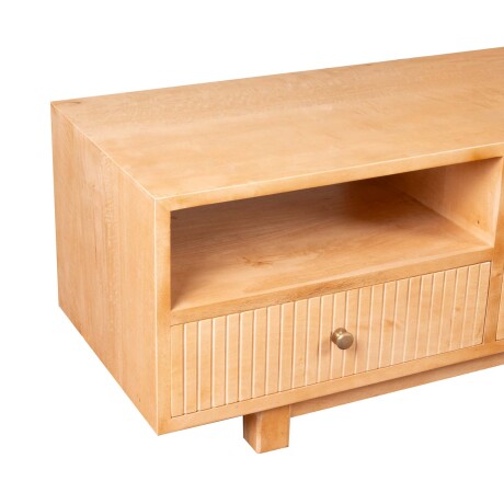 RACK DE LIVING PARA TV MADERA-DE-MANGO NATURAL-BEIGE ENZO NATURAL