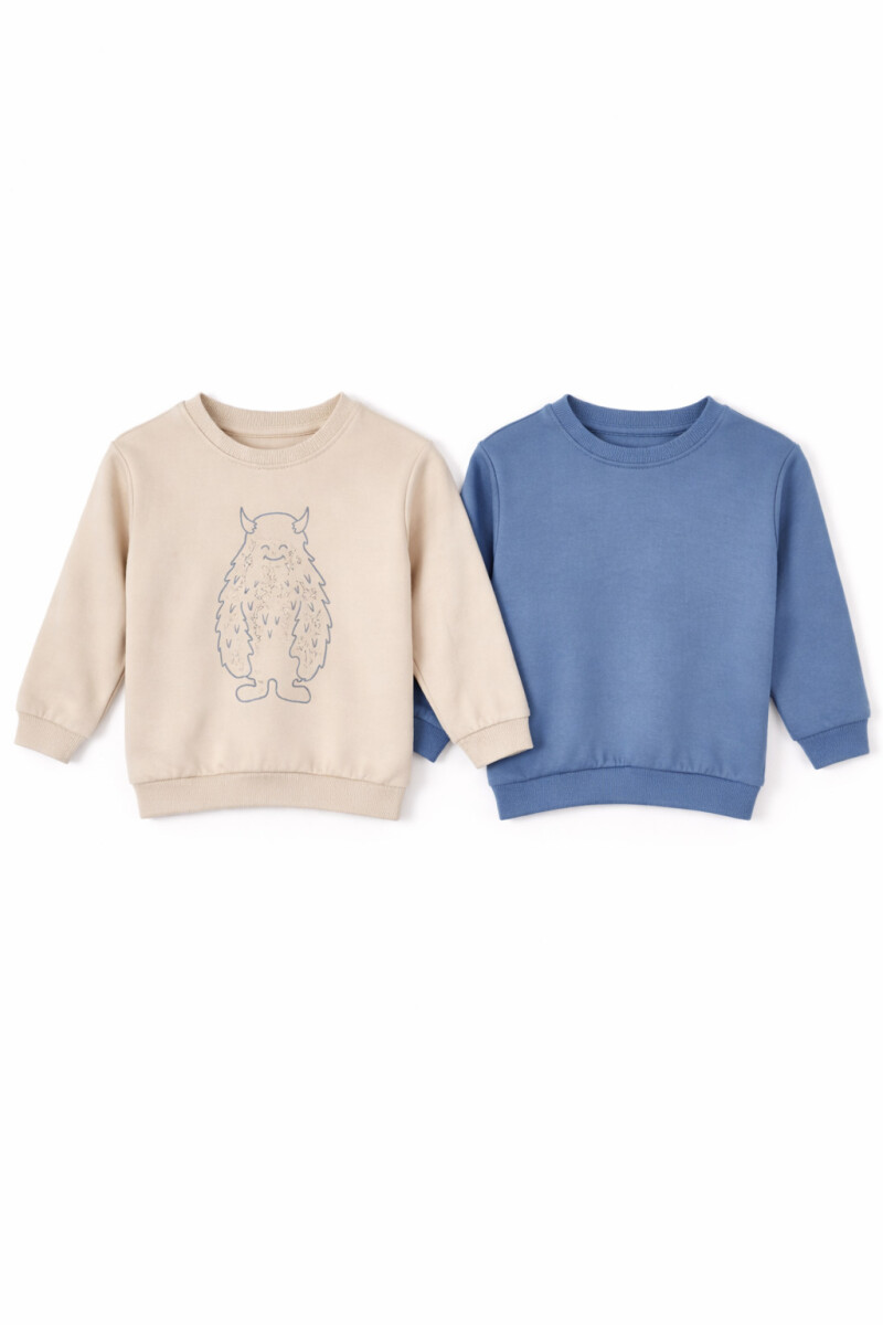 BUZO HARRY III PACK X 2 - AZUL 