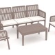 Lizbon Lounge Set: Muebles de Resina UV Resistentes para Ambientes Exteriores 3+1+1 + Mesa Capuccino Lizbon Lounge Set: Muebles de Resina UV Resistentes para Ambientes Exteriores 3+1+1 + Mesa Capuccino