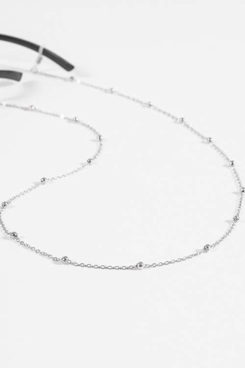 Correa de lentes cadena fina plateado