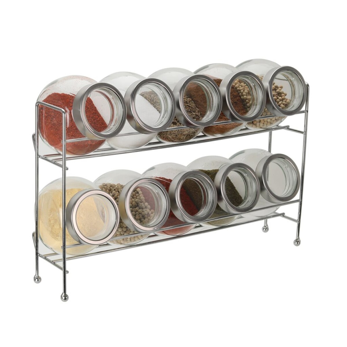 SET 10PCS ESPECIEROS C/SOPORTE 200ML 32x8x20CM 