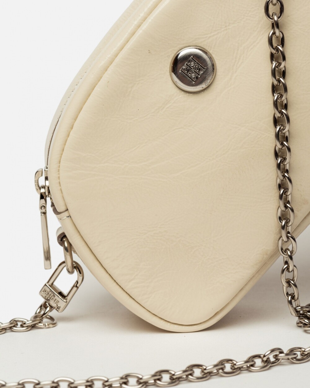 Mini bag Bonnie en cuero charol Natural