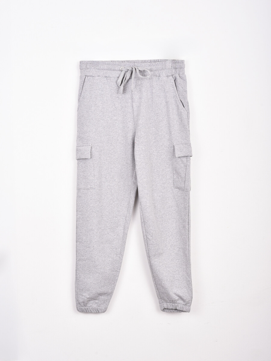 PANTALON PEDRO - GRIS MELANGE M 