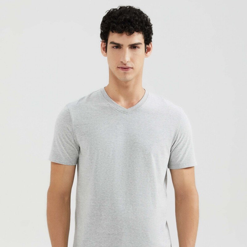 CAMISETA MM MASC CINZA MESCLA