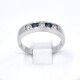 Anillo En Oro 18K Blanco, Zafiros Y Brillantes Anillo En Oro 18K Blanco, Zafiros Y Brillantes