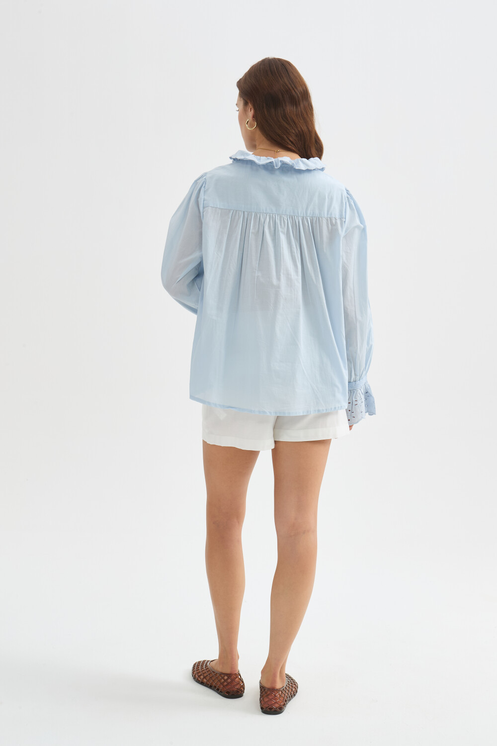 Camisa Jiardin Celeste Claro