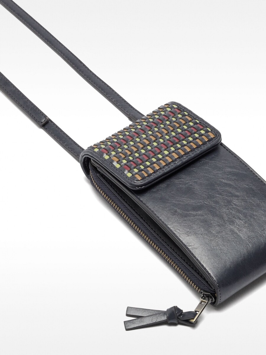 Bolsa Para Móvil De Trenzado Multicolor azul-marino