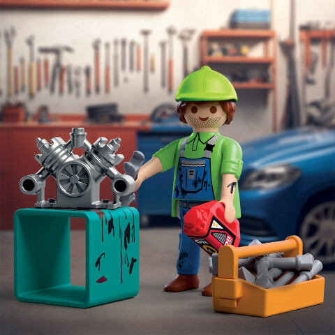 Mecánico con Herramientas Playmobil 14 Piezas U