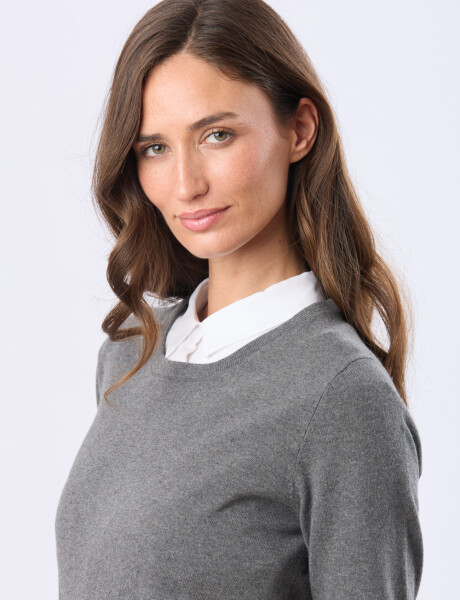 BUZO TEJIDO CLÁSICO Gris Oscuro