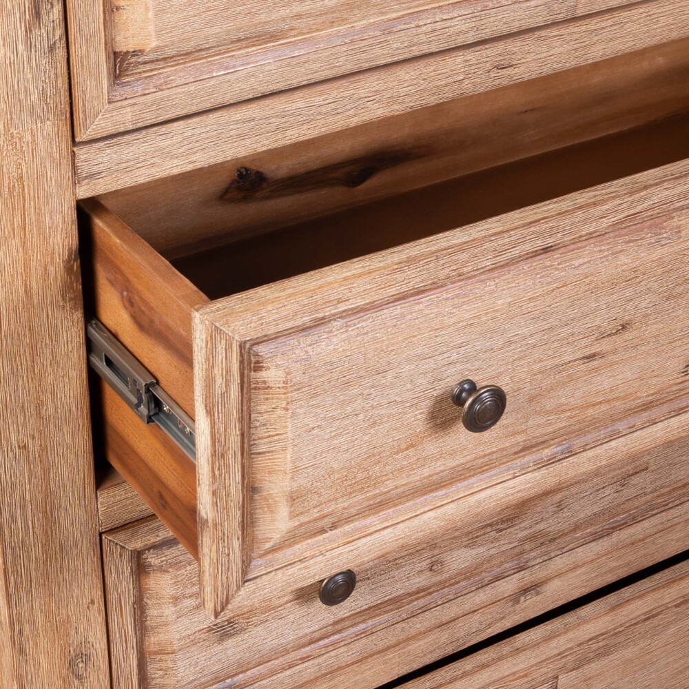 CAJONERA 5 CAJONES MADERA-ACACIA NATURAL-BEIGE WESTPORT