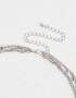 Collares Cortos Collar Corto Multicadena Plateado - Plateado