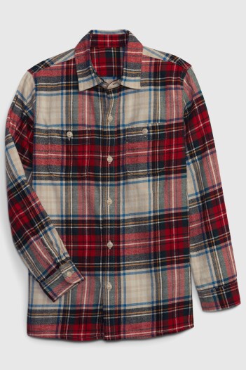 Camisa Flannel Niño Sp Wblsh Plaid Red