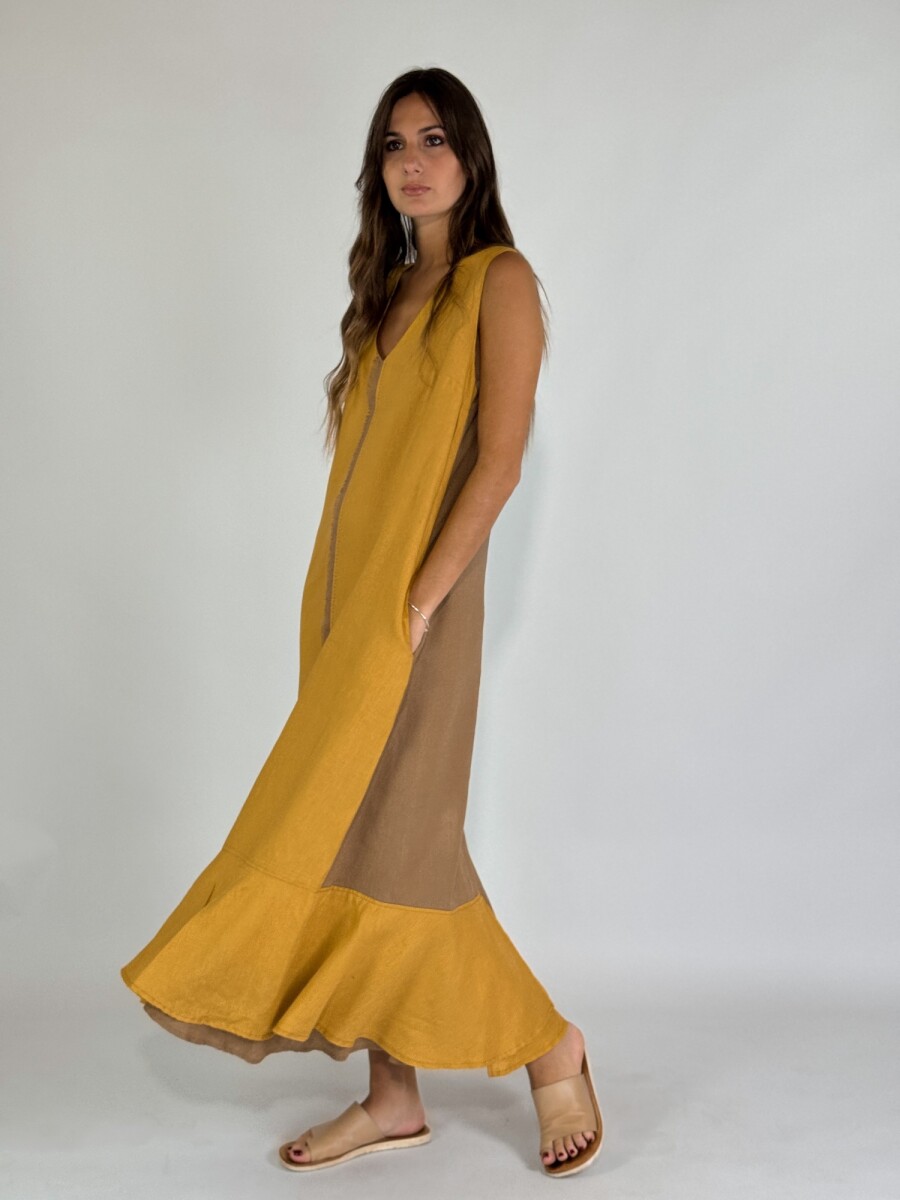 VESTIDO CAMILA - MOSTAZA 