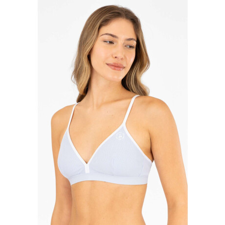 Top triangulo sole Lilac blue