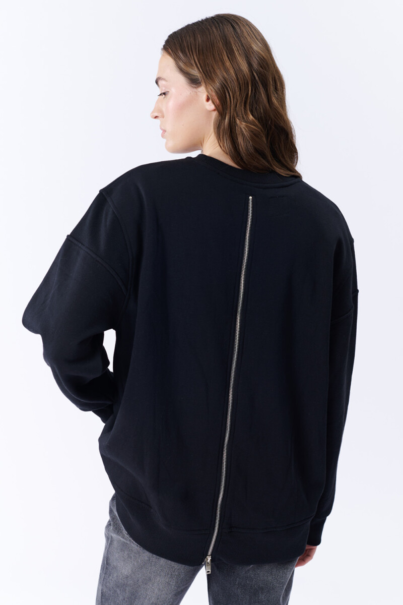 Buzo Oversize Cierre Negro