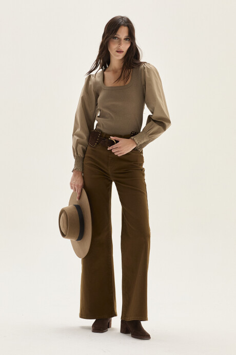 Top Twill Gris Claro