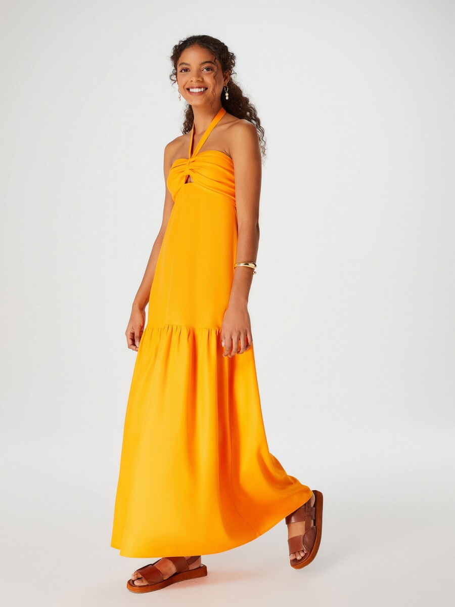 VESTIDO LARGO FEMENINO - NARANJA 