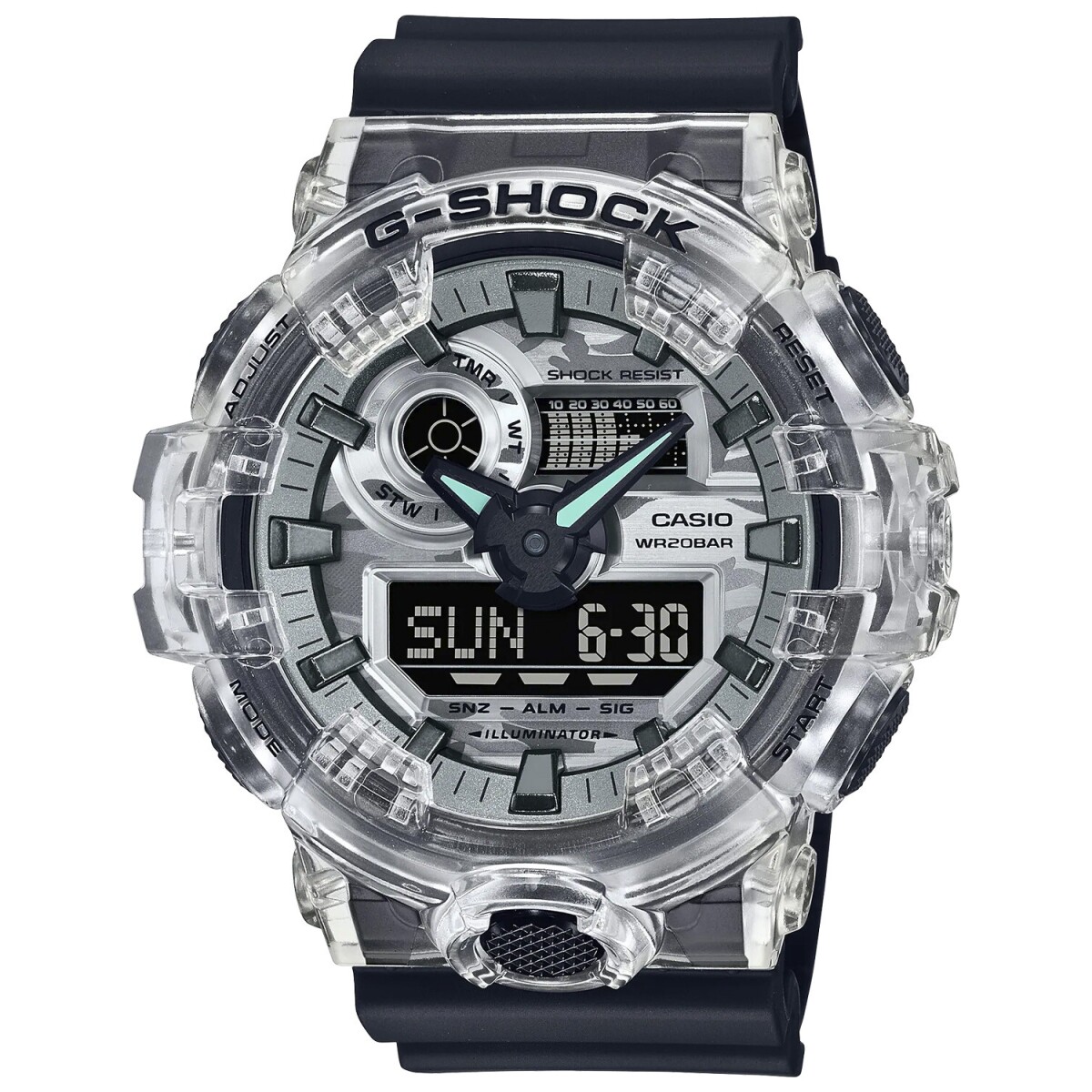 Reloj análogo / digital multifunción Casio G-Shock - Negro,Transparente,Blanco 