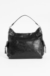 Cartera hobo con tapa negro