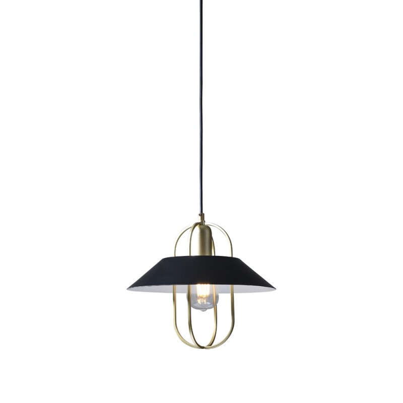 COLGANTE BROOKLYN E27 NEGRO Y DORADO COLGANTE BROOKLYN E27 NEGRO Y DORADO