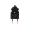 FICHA MACHO 2X10A REFORZADA - NEGRO FICHA MACHO 2X10A REFORZADA - NEGRO