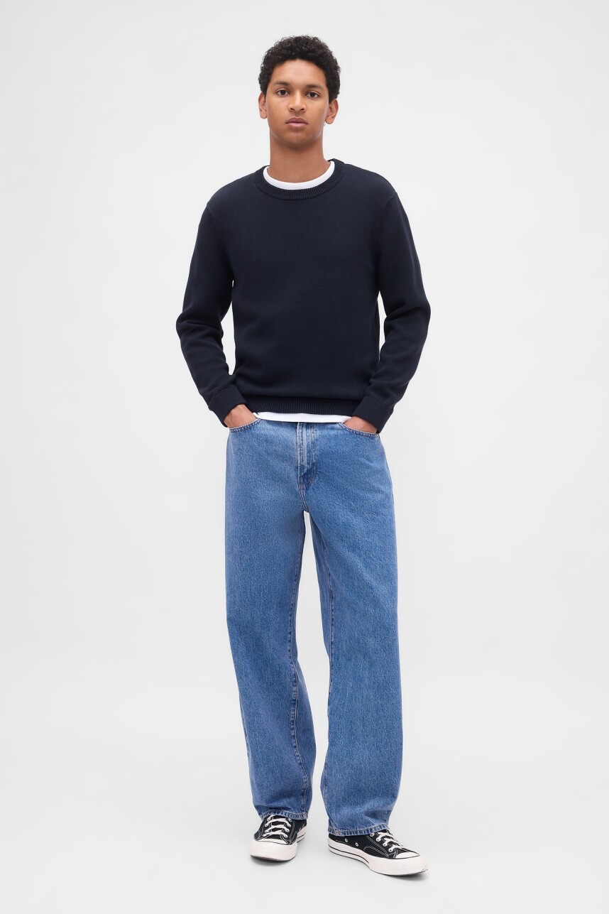 Buzo Algodón Básico Cuello Redondo Hombre New Classic Navy 2