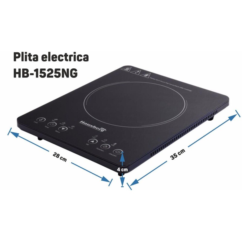 Cocina de inducción eléctrica de 1 quemador Hausberg Cocina de inducción eléctrica de 1 quemador Hausberg