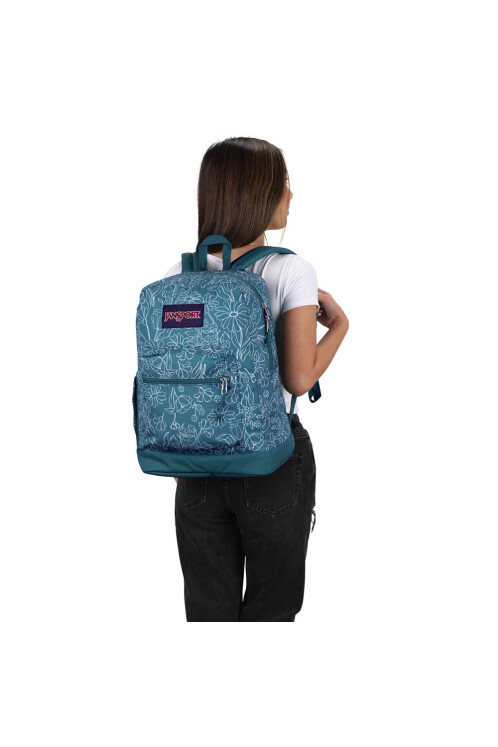 Mochila Portalaptop Cross Town Plus Delightful Daisies Green