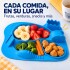Plato Individual Silicona Marcus & Marcus Con Divisiones Azul 1