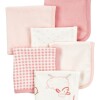 SET BABITAS X6 TOWEL TERRY CARTERS rosa ovejas