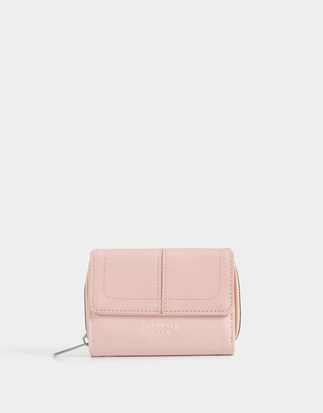 Billetera Billetera Con Solapa Rosa - Rosa Viejo