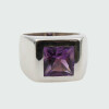 Anillo Heather de plata 925 con amatista carré Anillo Heather de plata 925 con amatista carré