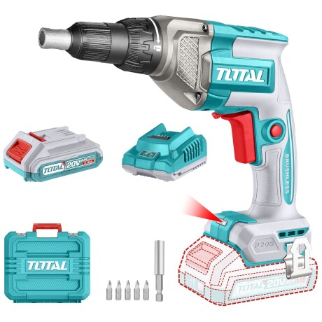 Taladro Atornillador Inalámbrico 20v Para Yeso Sin Carbones - 1 Batería 2.0Ah Taladro Atornillador Inalámbrico 20v Para Yeso Sin Carbones - 1 Batería 2.0Ah