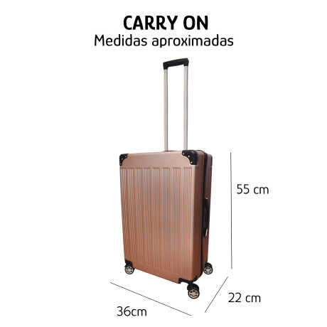Valija CarryOn Rígida Ruedas 360 Candado Esquinas Reforzadas Rosa