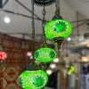 ARAÑA VITRAUX 3 LUCES Verde