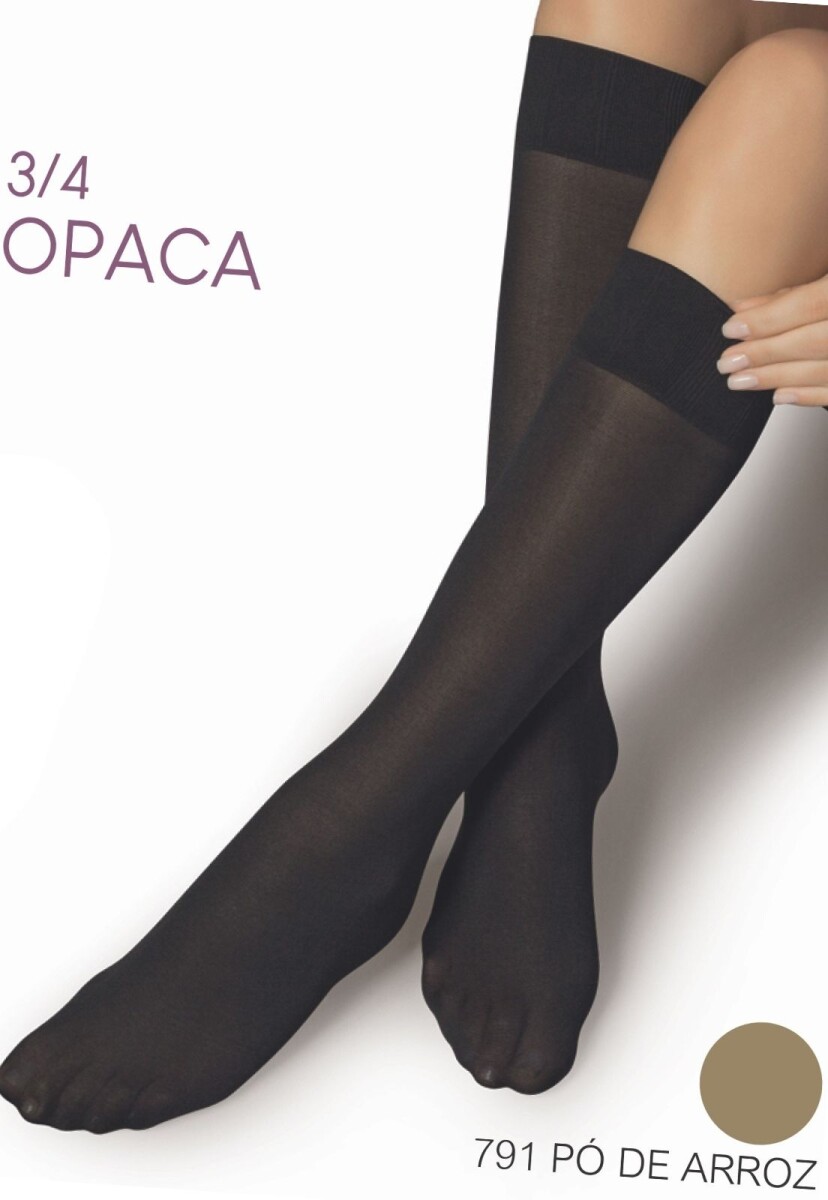 MEDIA 3/4 OPACA FIO 40 - PO DE ARROZ 