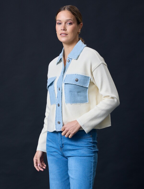 Camperita Combinada Denim CRUDO/MULTI