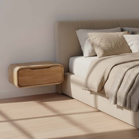 MESA DE LUZ COLGANTE MADERA NATURAL-BEIGE ALEXA 1C