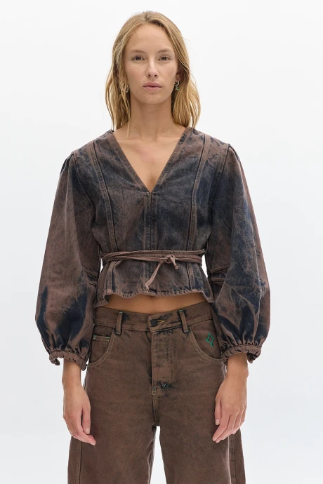 Blusa Holden Washed Brown