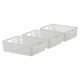 Set x3 Cesto organizador Quadratta calado M BLANCO